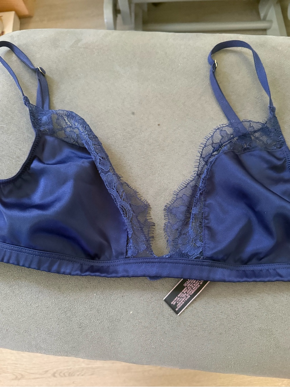 Victoria's Secret Navy Lace-Trim Bralette